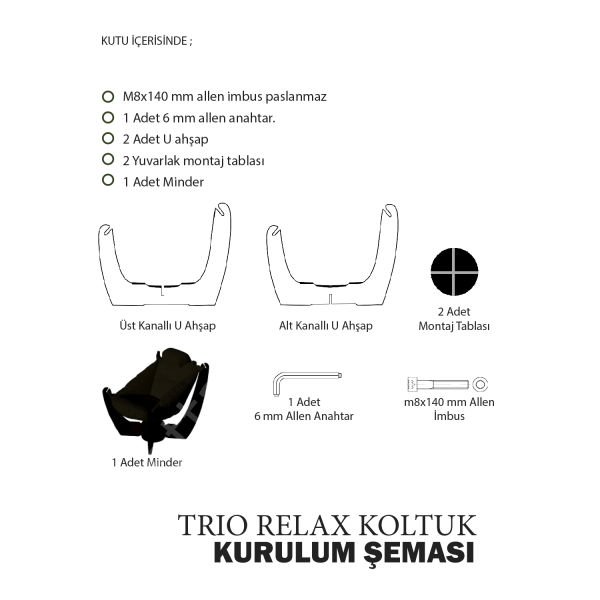 Trio Relax Koltuk Tekli Iroko