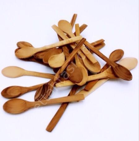 6 lı Zeytin Ağacı Kaşık Set - 11x2 cm
