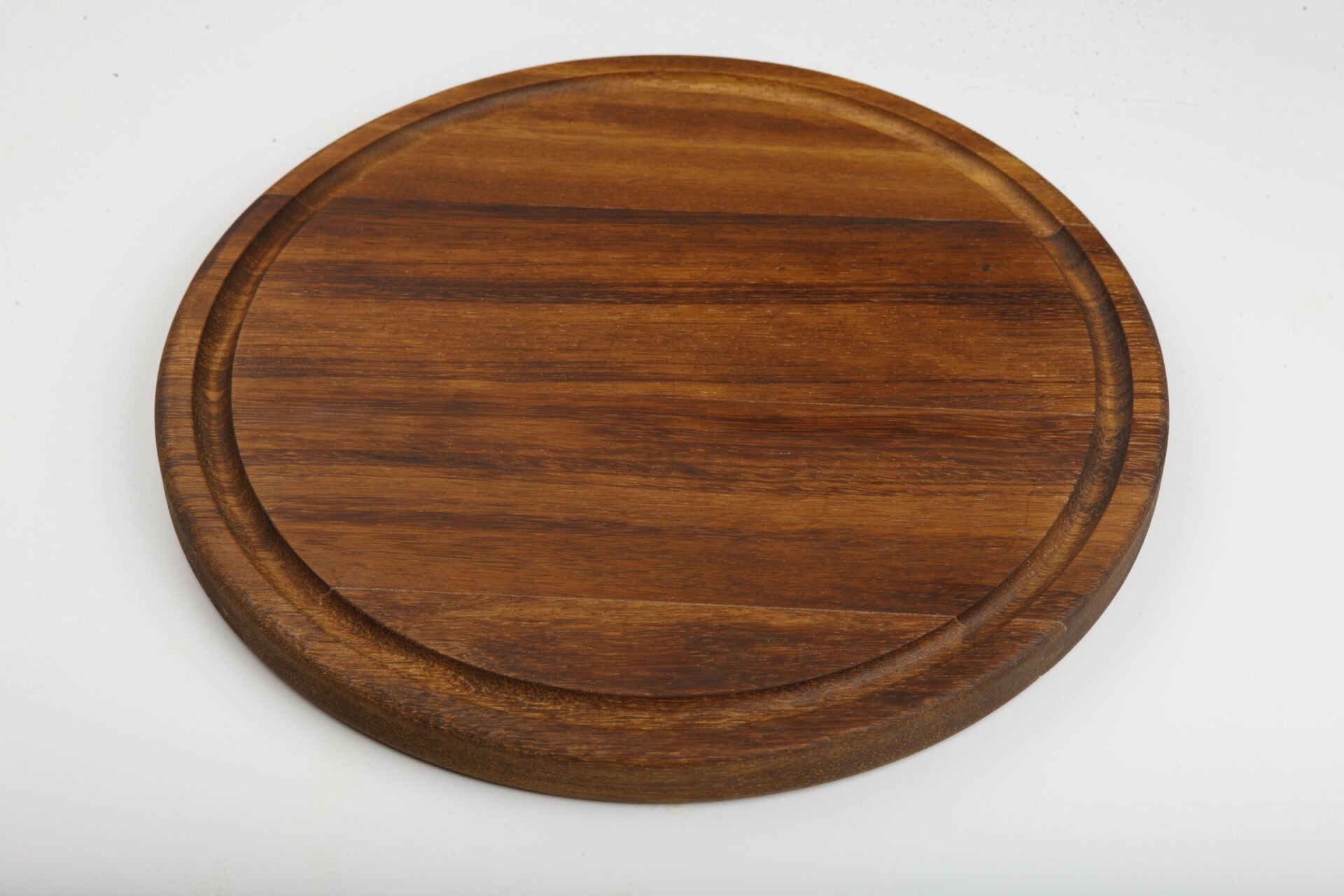 Yuvarlak Kanallı Pizza & Burger Tahta 42cm