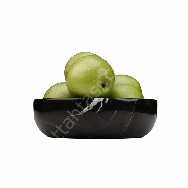 Siyah Mermer Kase 25 cm