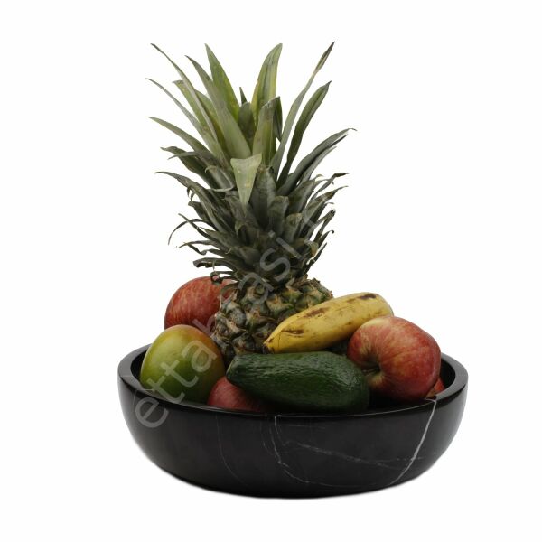 Siyah Mermer Kase 30 cm