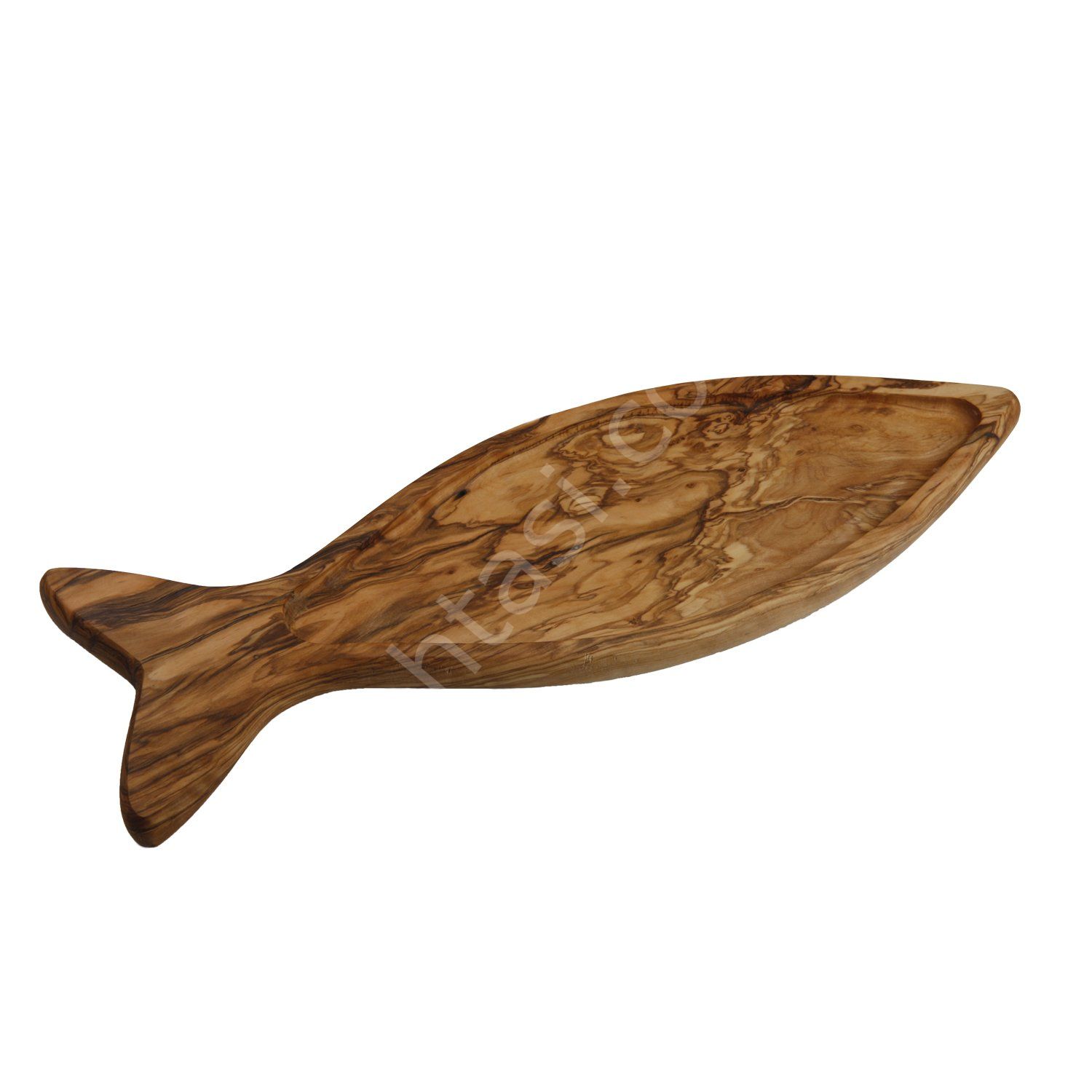 Balık Formlu Zeytin Ağacı Tabak 34x12 cm