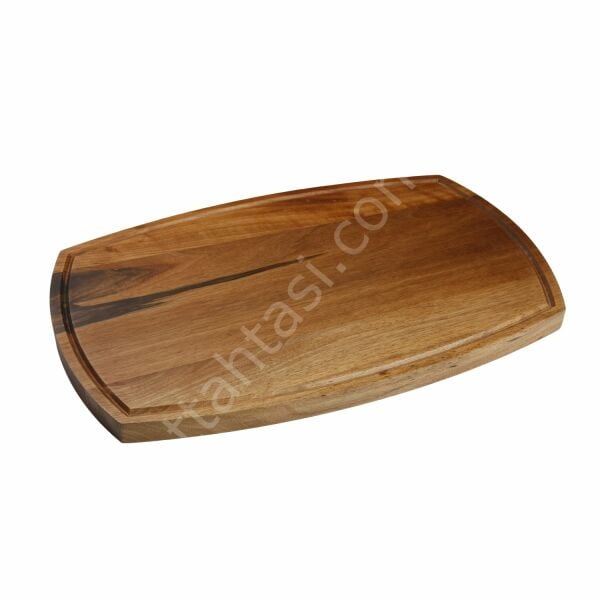 Dört Kenarı Oval Ceviz Ağacı Tahta 27x47 cm