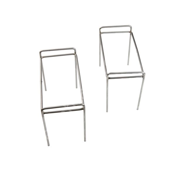 Krom Kaplama Kebap Tahtası Çift Ayak 22x15x10 cm