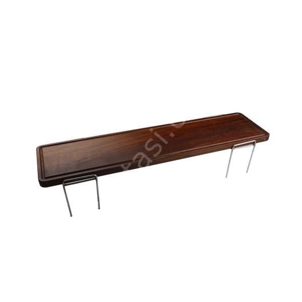 Krom Kaplama Kebap Tahtası Çift Ayak 22x15x10 cm