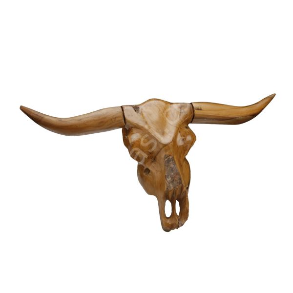 Teak Boğa Kafası 72x37x12 cm