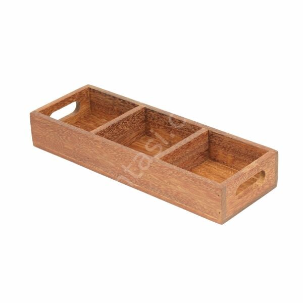 Üçlü Burger Sunum Kasası 37x13 cm