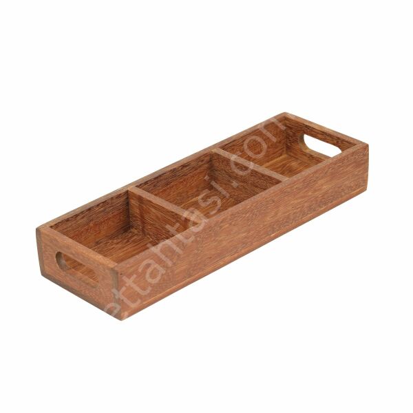 Üçlü Burger Sunum Kasası 37x13 cm