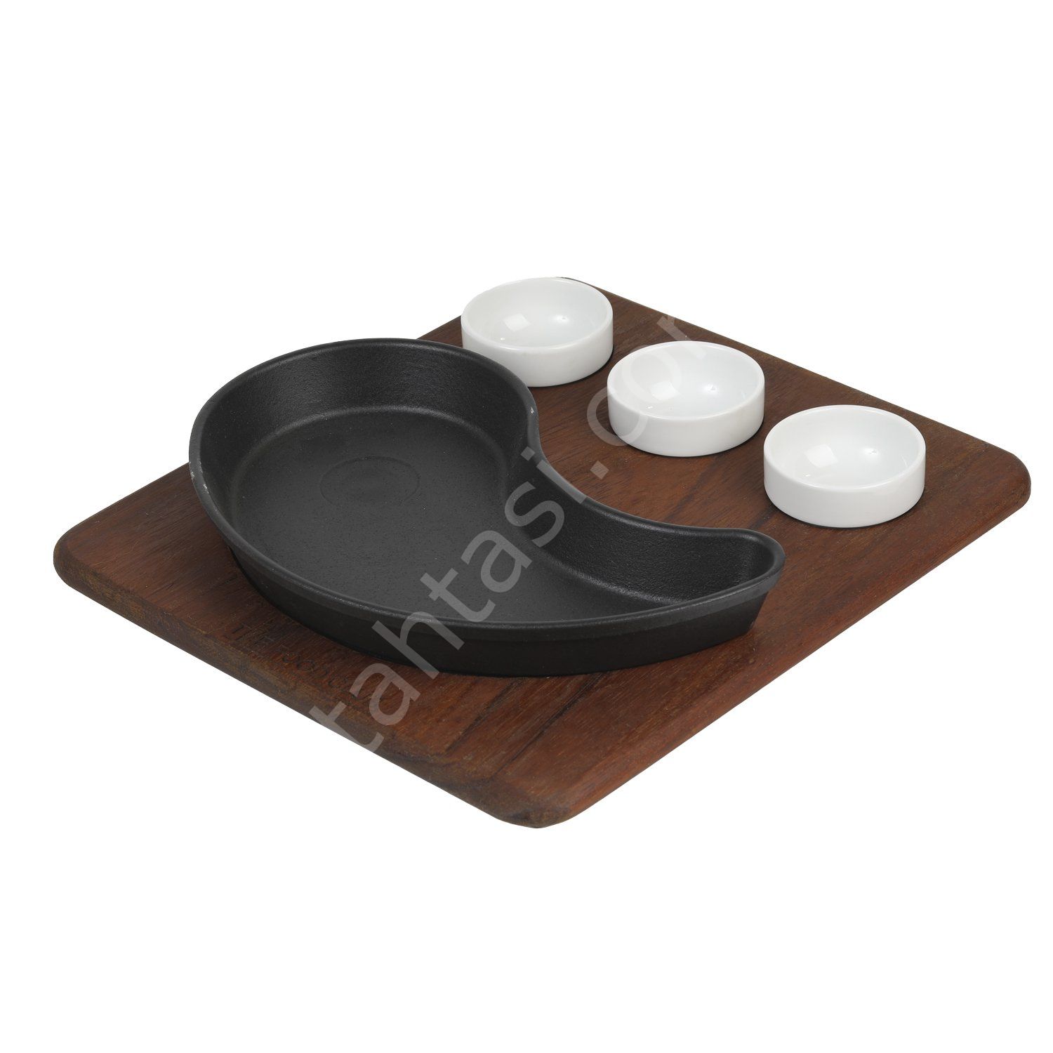 Üç Sosluklu Döküm Set 25x28 cm