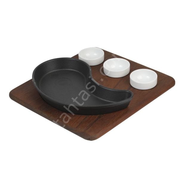 Üç Sosluklu Döküm Set 25x28 cm