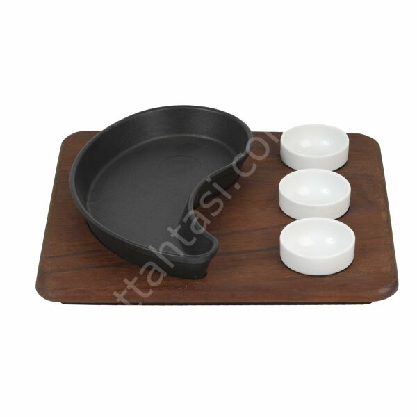 Üç Sosluklu Döküm Set 25x28 cm